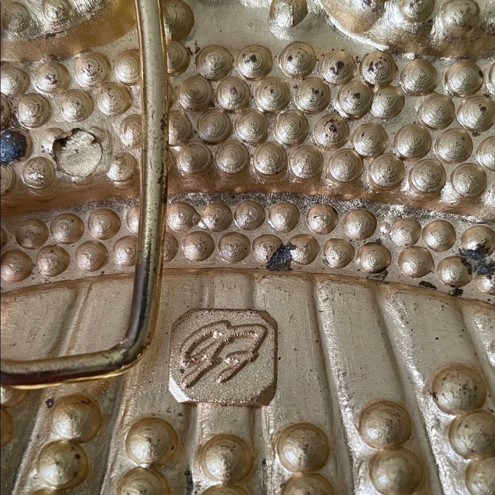 GF brand Vintage Gold & Silver Crown Belt Buckle